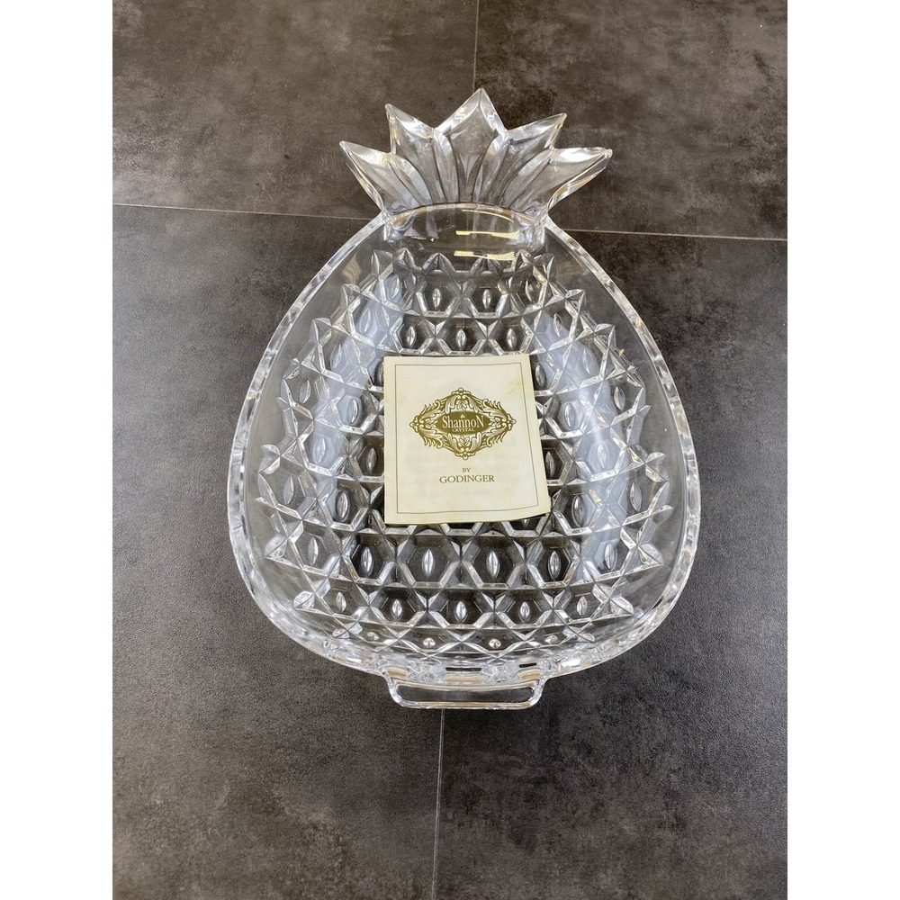 Shannon Crystal by Godinger Pineapple Serving Dish-New without Box